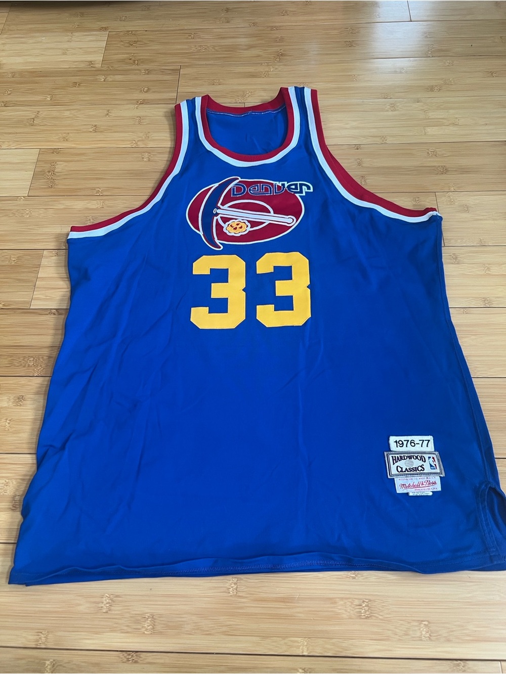 Vintage Mitchell Ness David Thompson Nuggets Jersey 52 2XL Authentic USA